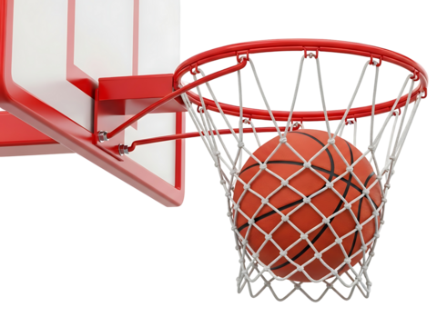 Basketball Hoop Orange Ball Net Sport Equipment Game Competition Graphic