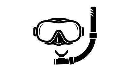 Illustration of a snorkel mask, a piece of diving equipment.