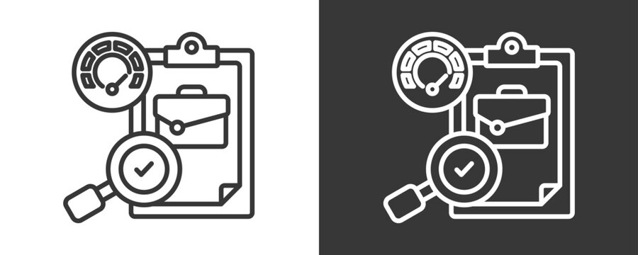 Performance Appraisal Icon Set Vector Collection Isolated In Black And White