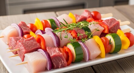 Colorful Skewers - A Delicious and Healthy Meal Option.