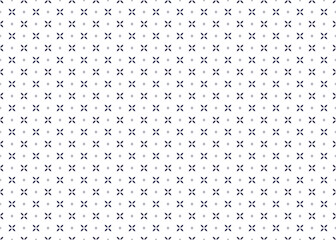 Seamless pattern dark blue minimal floral on white background, design for cloth, carpet, batik, wallpaper, wrapping etc. © Misterwrongtime