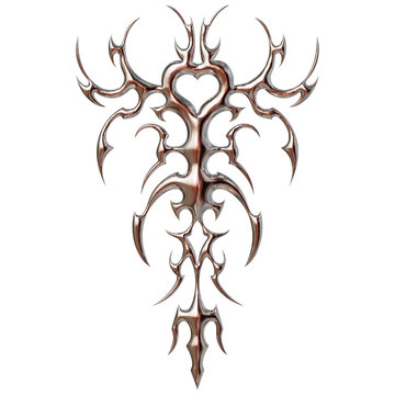 3d render of Cybersigilism ornamental gothic sigil patterns with neo tribal lines and cyber aesthetic