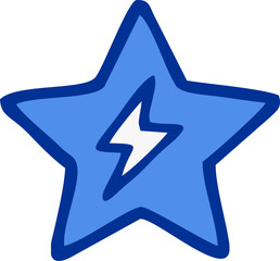 star in blue colour