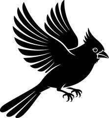 cardinal silhouette vector illustration