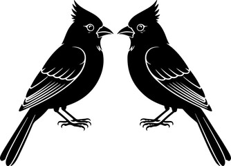 cardinal silhouette vector illustration