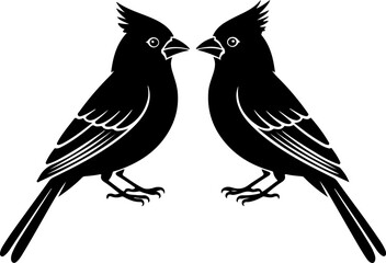 cardinal silhouette vector illustration