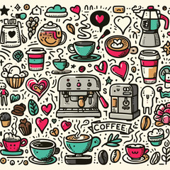 Colorful Coffee Cup Collection