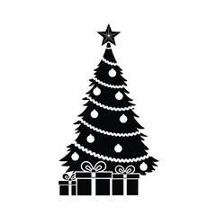 christmas tree vector illustration