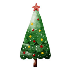 Christmas Tree Illustration, Christmas illustration
