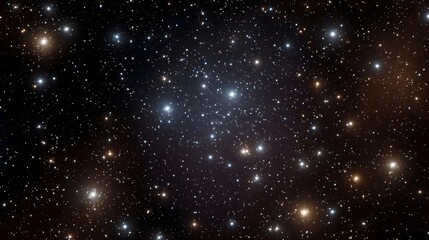 A dense star cluster illuminates the vast expanse of deep space with its brilliant diverse lights