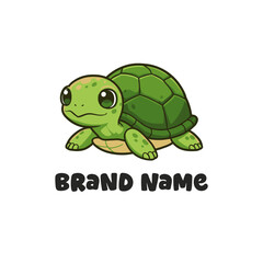 Charming turtle logo with playful font