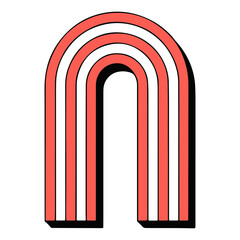 Retro Rainbow Arch Shape