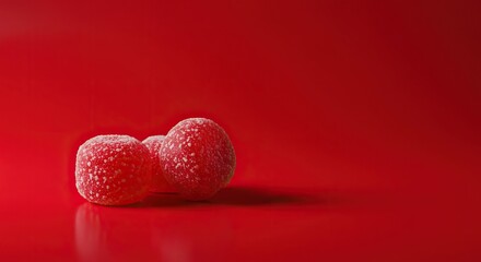 A vibrant, rich scarlet background texture, glossy and festive, mimicking the iconic deep red hue found on traditional holiday confectionery and sweets ,sugar ,surface ,confectionery