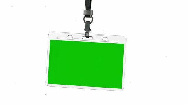 Green Screen ID Badge Mockup for Easy Customization.