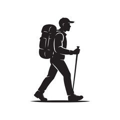 Hiking and Outdoor Adventure Vector | Trekking, Backpacking, and Explorer Lifestyle Illustration