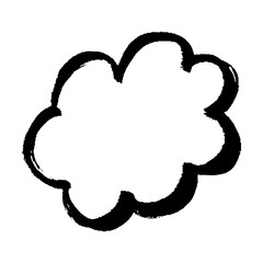 空に浮かぶ軽やかな手書き雲のイラスト