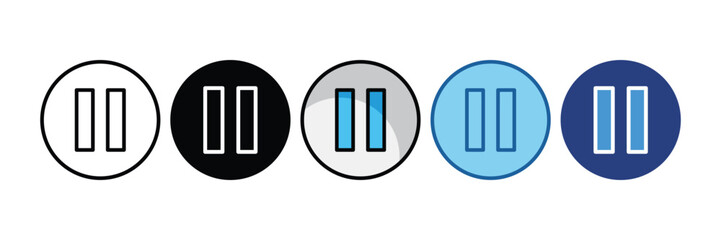 Pause Button  Icon Element For Design