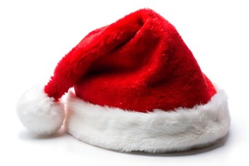 Merry Christmas Santa Hat Cap on PNG transparent background