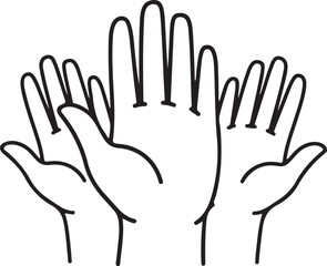 Volunteering icon for charity and community work