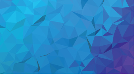 Abstract Blue Low Poly Geometric Polygon Background