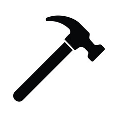 Hammer And Nail Icon Vector Illustration