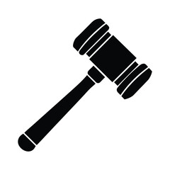 Law Gavel Icon Vector Illustration