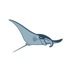 Obraz premium Elegant Stingray Gliding