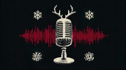 Microphone Wearing Reindeer Antlers Visualizing