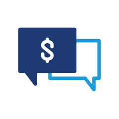 Financial Dollar Comment colored icon vector design good for web or mobile app