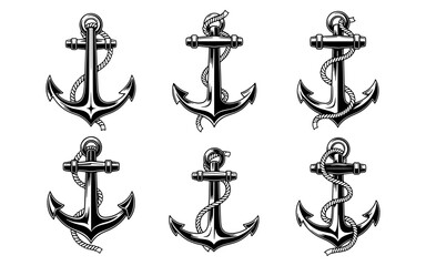 Anchor with rope set