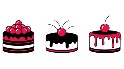 Cake designs with cherries and frosting