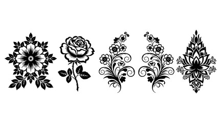 Floral design elements collection