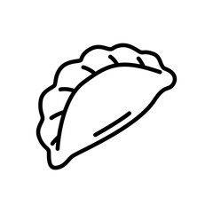 dumpling icon vector, line style icon
