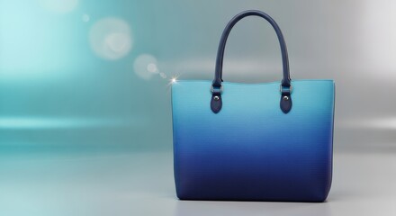 Stylish blue gradient tote bag with comfortable handles for everyday use
