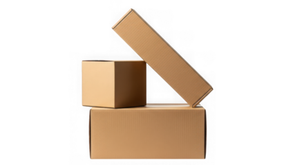 Stack of cardboard boxes for delivery concept