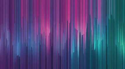 Abstract vibrant vertical stripe texture background glitch effect transitioning colors: magenta to teal.