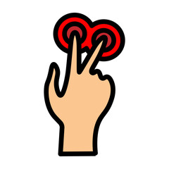 Touch Gesture Vector Filled Icon Design