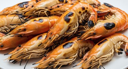 Grilled Shrimp Platter Delicious Seafood Delights.