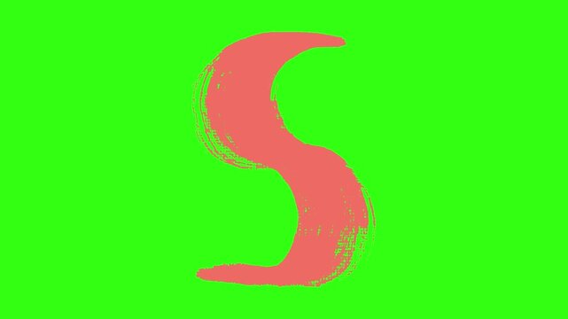 S-shaped brush effect animation