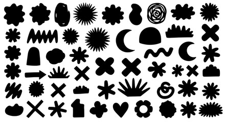 Shape abstract doodle collection