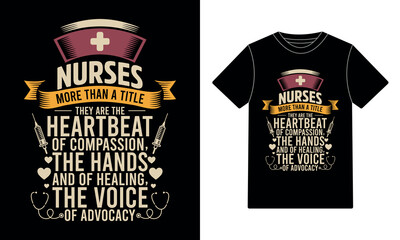 Nurses More Than A Title Heartbeat Healing Advocacy T-Shirt Design