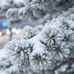 snow covered branches