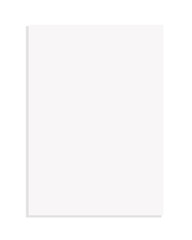 Blank A4 paper sheet white page with soft shadow isolated on transparent background