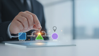 Data foundation quality. ai transformation business innovation model pipeline transformation process visualization