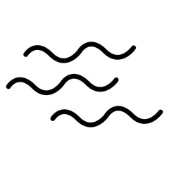 Sea Current Vector Filled Icon Design