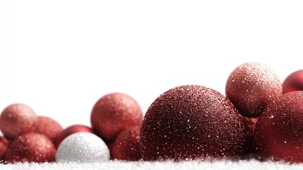 Christmas ornaments balls red gold white holiday decor