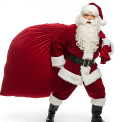 santa claus isolated on white background