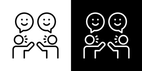 Icebreaker  Icon Set. Clean Line Design With Light And Dark Versions For Versatile Use. 