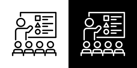 Workshop  Icon Set. Clean Line Design With Light And Dark Versions For Versatile Use. 