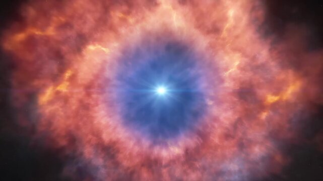 Powerful supernova explosion in deep space.